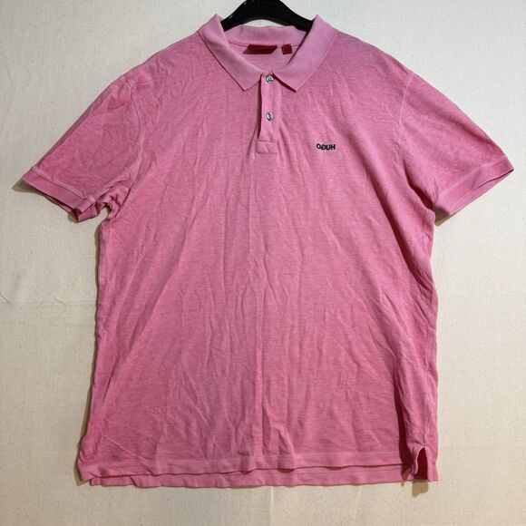 Hugo Boss Men's Polo Medium Pink Short Sleeve - Picture 1 of 9